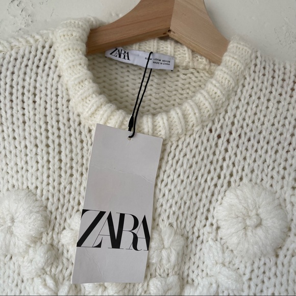 Zara Sweaters Zara Floral Embroidered Sweater Nwt Poshmark